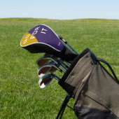 Go for It Gold und Lila UDUB Moderne Klassik Golf Headcover (In SItu)