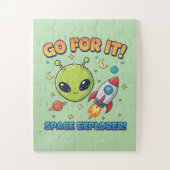 Go For It! Space Explorer - Cute Alien Puzzle (Vertikal)