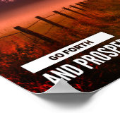 Go Forth und Prosper Quote Trail bei Sonnenunterga Poster (Ecke)