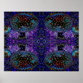 "Go Frag Alice" Abstrakte Psychedelic Mushroom Art Poster (Vorne)