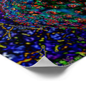 "Go Frag Alice" Abstrakte Psychedelic Mushroom Art Poster (Ecke)