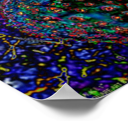 "Go Frag Alice" Abstrakte Psychedelic Mushroom Art Poster (Ecke)