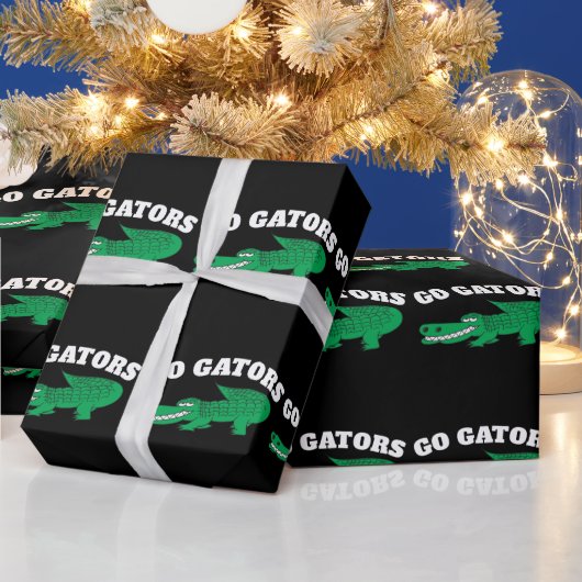 GO GATORS ALLIGATOR  GESCHENKPAPIER (Feiertage)
