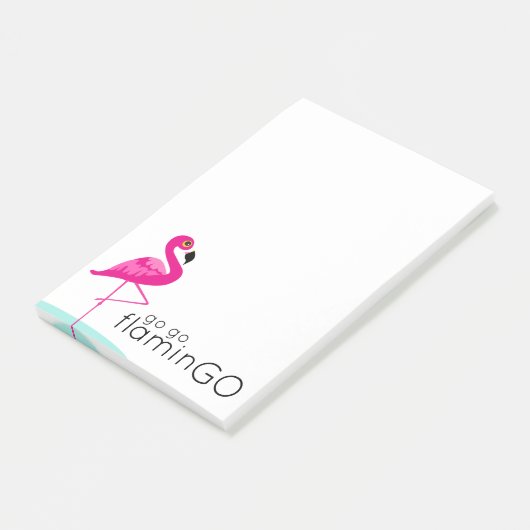 Go gehen flaminGO rosa Flamingo Post es Notizen (angewinkelt)