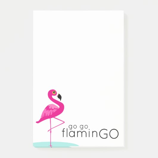 Go gehen flaminGO rosa Flamingo Post es Notizen (Vorderseite)