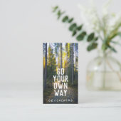 Go Geocaching Trail Card mit Infos für Muggles Visitenkarte (Stehend Vorderseite)