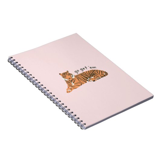 Go Get 'Em Tiger - Blush Notebook Notizblock (Rechte Seite)