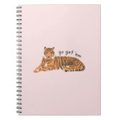 Go Get 'Em Tiger - Blush Notebook Notizblock (Vorderseite)