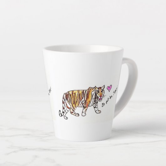 Go get 'em, tiger Mug Milchtasse (Rechte Ecke)