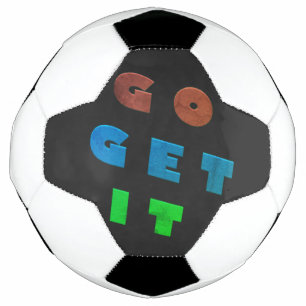 Go get it logo  colored design        fußball