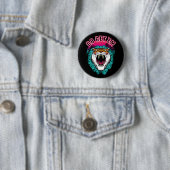 Go get sie - Tiger Face Graphic Design Button (Beispiel)