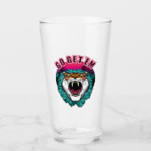 Go get sie - Tiger Face Graphic Design Glas (Vorderseite)