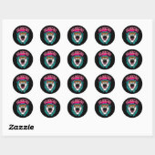 Go get sie - Tiger Face Graphic Design Runder Aufkleber (Blatt)