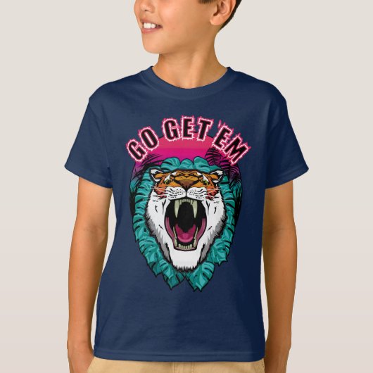 Go get sie - Tiger Face Graphic Design T-Shirt (Vorderseite)