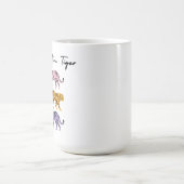 Go Getem Tiger Orange Pink Lila Inspiration Kaffeetasse (Mittel)