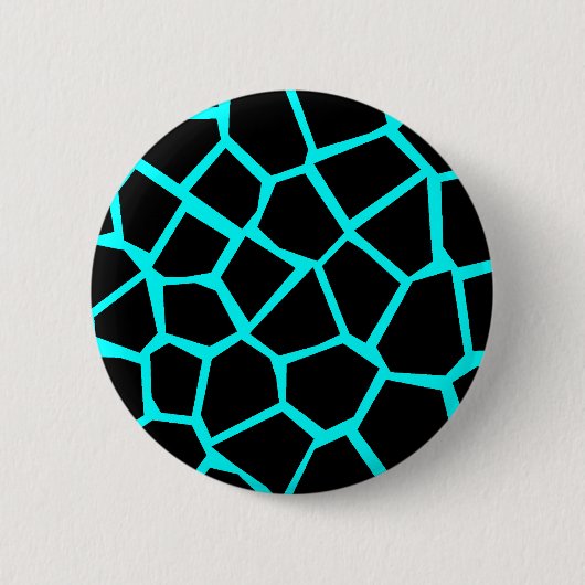 Go Giraffe - Cyan Blue Button (Vorderseite)