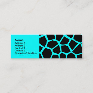 Go Giraffe - Cyan Mini Visitenkarte