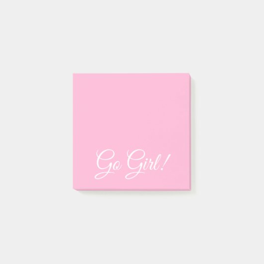 Go Girl Hübsch Pink Post-it Klebezettel (Vorderseite)