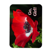 Go Girl Rose Blume Magnet (Vertikal)