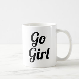 Go Girl | Slogan-Tasse | handschriftlich Kaffeetasse