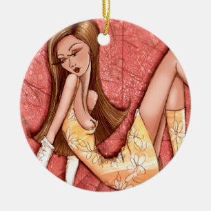 Go-Go Girl Mode Dekorative Original Kunst Keramik Ornament