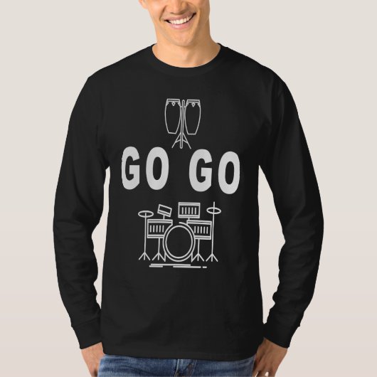 Go Go Music Drum set design! Washington DC T-Shirt (Vorderseite)