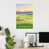 Go Golfing Travel Poster (Heimbüro)