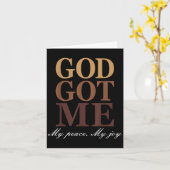 Go Got Me My Peace My Jood Funny Spaß Faith Quote Karte (Gelbe Blume)