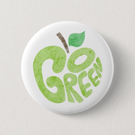 Go Green Apple Button (Vorderseite)
