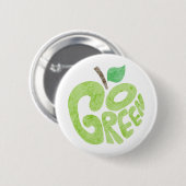 Go Green Apple Button (Vorne & Hinten)