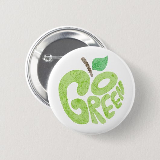 Go Green Apple Button (Vorne & Hinten)