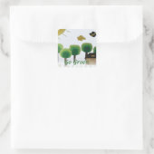 Go Green Artistic Landscape Collage Square Sticker (Tasche)