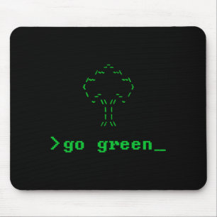Go Green Ascii Perfekt für den Earth Day 2021 T-Sh Mousepad