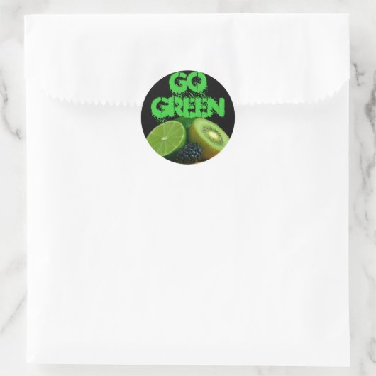 Go Green Aufkleber (Tasche)