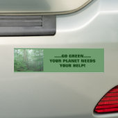 GO GREEN Autoaufkleber (Auf Auto)