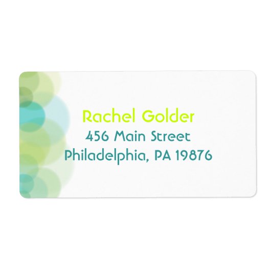 GO GREEN Bar Bat Mitzvah Einladung Label (Vorne)