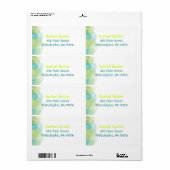 GO GREEN Bar Bat Mitzvah Einladung Label (Vorne)