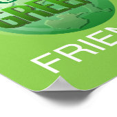 Go Green Be Earth Friendly Poster (Ecke)