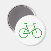Go Green Bicycle Magnet (Vorderseite/Rückseite)