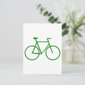 Go Green Bicycle Postkarte (Stehend Vorderseite)
