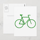 Go Green Bicycle Postkarte (Vorne/Hinten)