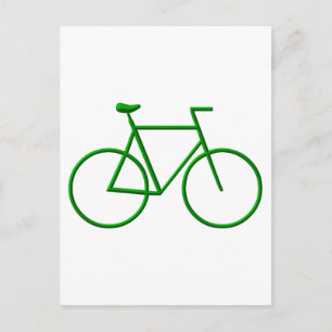 Go Green Bicycle Postkarte