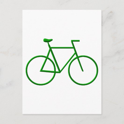 Go Green Bicycle Postkarte (Vorderseite)