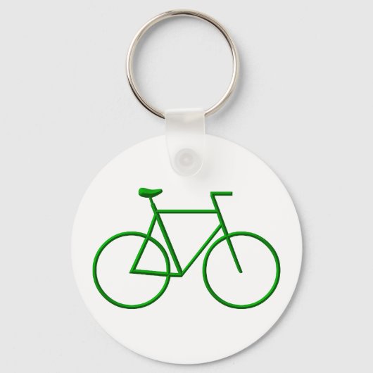 Go Green Bicycle Schlüsselanhänger (Vorderseite)