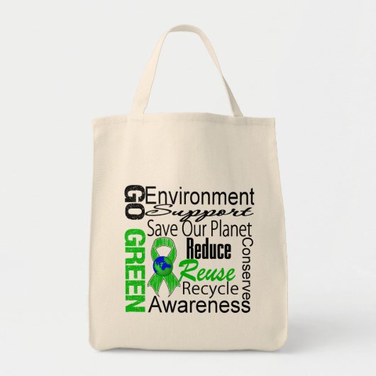 Go Green Collage Tragetasche (Vorne)