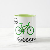 Go Green - Cycling Coffee Tasse (Zentrum)