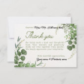 Go Green Dankeskarte (Vorderseite)