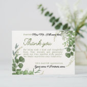 Go Green Dankeskarte (Stehend Vorderseite)