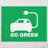 Go Green ~ Drive Electric Cars Flyer (Hinten)