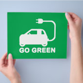 Go Green ~ Drive Electric Cars Flyer (Hand)